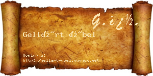 Gellért Ábel névjegykártya